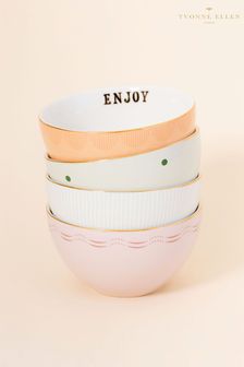 Yvonne Ellen Slogan Cereal BOWLS SET OF 4 (N12785) | €61