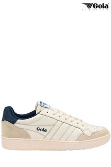 Gola Salt White Mens  Eagle Leather Lace-Up Trainers (N12826) | $146