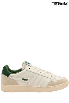 Gola Eggshell White Mens  Eagle Leather Lace-Up Trainers (N12827) | $135