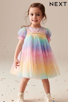 Multi Rainbow Mesh Dress (3mths-7yrs) (N13162) | $31 - $38