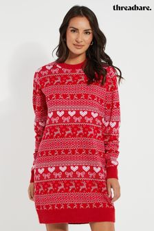Threadbare Red Christmas Jumper Dress (N13351) | €20