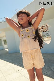 Sunflower Top And Shorts Set (3-16yrs)