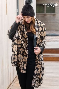 Pour Moi Black Oversized Supersoft Scarf (N13403) | SGD 56
