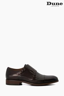 Dune London Brown Toe Cap Sullivann Double Monk Shoes (N13466) | $199
