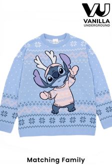 藍色Lilo & Stitch - Vanilla Underground女款聖誕節主題套衫 (N13491) | NT$2,330