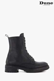 Dune London Black Purplex Heatseal Lace-Up Boots (N13512) | kr2,077