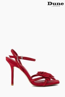 Dune London Red Medallion Hot Fix Corsage Heeled Sandals (N13518) | €177