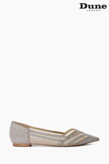 Zapatos planos en punta con paneles de malla natural Harlenes de Dune London (N13524) | 120 €