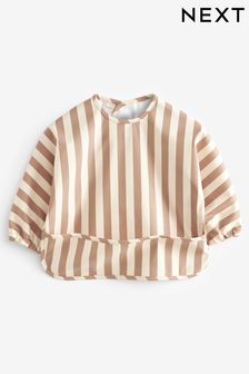 V nevtralni barvi s črtami - Slinčki s tkanim in krmnim rokavi za dojenčke (6 mesecev–3 let) (N13587) | €13 - €14