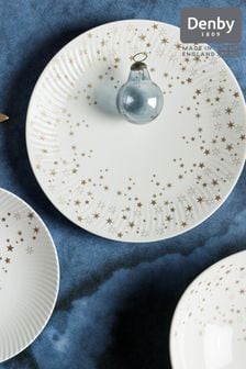 Denby White Porcelain Arc Stars Set of 2 Large Plates (N13802) | €54