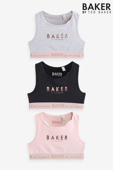 Schwarz/Grau/Pink - Baker By Ted Baker Crop Top 3 Packung (N13807) | 25 €