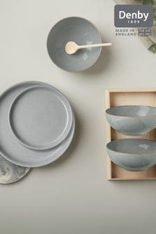 Denby Grey Elements Coupe 12 Piece Dinnerware Set (N13835) | €171