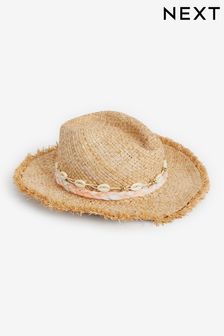 Natural Beaded Wide Brim Hat (3-16yrs) (N13941) | HK$122 - HK$148