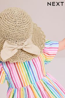 Natural Scalloped Edge Straw Hat (1-10yrs) (N14043) | €16 - €19