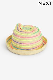 Multi Bright Rainbow Cat Straw Hat (3mths-6yrs) (N14049) | HK$70 - HK$79