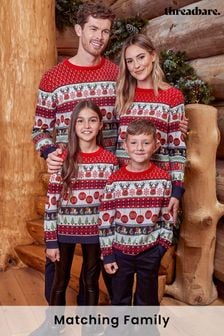 Bunt - Threadbare Weihnachtliches Pulloverkleid mit Rundhalsausschnitt (N14072) | 28 €