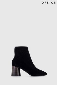 Office Black Suede Sock Ash Ankle Boots (N14156) | $109