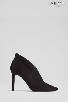 Черные замшевые ботинки с V-образным вырезом LK Bennett Kyra (N14196) | €206