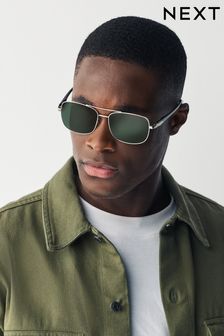 Silver/Green Classic Polarised Sunglasses (N14245) | kr260