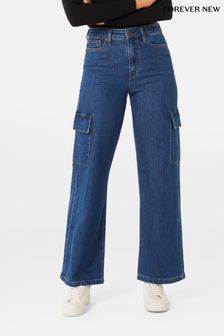 Forever New Blue Jenny Cargo Jeans (N14294) | kr909