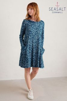 Seasalt Cornwall Blue Sea Oak Swing Dress (N14635) | €38