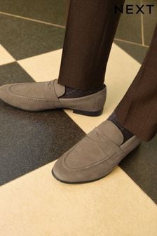 Taupe Brown Saddle Loafers (N14683) | €64