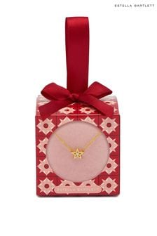 Estella Bartlett Gold Tone Christmas Bauble Featuring A Star Pendant With A Cubic Zirconia Chain (N14693) | kr440