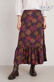 Seasalt Cornwall Blue Wildflower Skirt (N14703) | €43