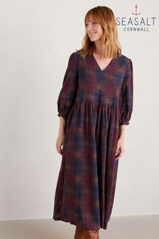 Seasalt Cornwall Purple/Red Petite Sea Line Midi Dress (N14720) | €60