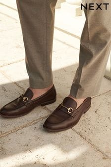 Brown Loafers With Snaffle Trim (N14858) | €42