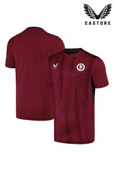 Castore Red Aston Villa Players Training Top (N15293) | AED277