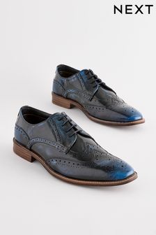 Blue brogues on sale