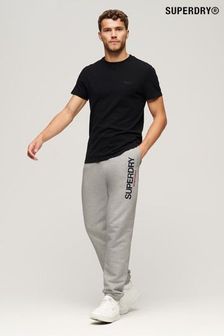 Superdry Grey Sportswear Logo Tapered Joggers (N15507) | 272 QAR