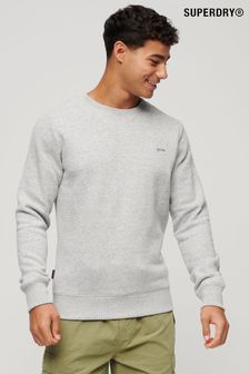 Superdry Grey Essential Logo Crew Sweatshirt (N15528) | SGD 97