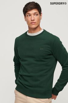 Superdry Green Essential Logo Crew Sweatshirt (N15573) | 247 QAR