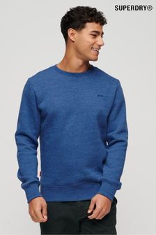 Blaugrau - Superdry Essential Sweatshirt mit Rundhalsausschnitt und Logo (N15597) | 76 €