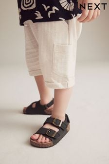 乳白色 - 輕量紋理平織短褲 (3個月至7歲) (N15630) | NT$220 - NT$310