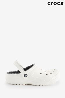 Crocs White Classic Lined Clogs (N15632) | $94