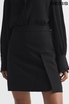Reiss Black Erin High Rise Mini Skirt (N15702) | AED1,066