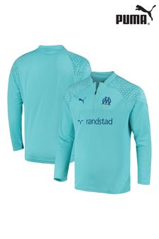 Albastru Savoy - Bluză de antrenament cu fermoar 1/4 pentru copii Puma Olympique De Marseille (N16134) | 388 LEI