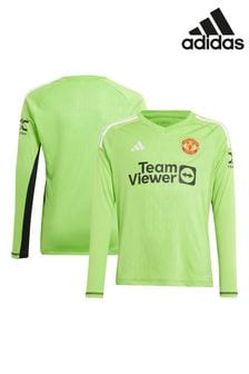 adidas Green Long Sleeve Manchester United Home Goalkeeper Shirt 2023-24 (N16179) | OMR47