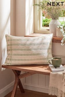 Sage Green 40 x 59cm Eva Textured Weave Cushion (N16189) | SGD 34