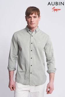 Aubin Khaki Green Hessle Garment Dyed Shirt (N16242) | CA$242