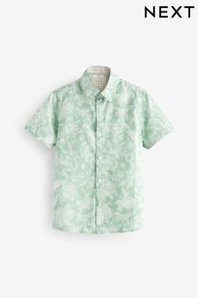 Green Short Sleeves Printed Shirt (3-16yrs) (N16390) | €22 - €30