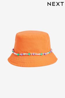 Orange Beaded Bucket Hat (3-16yrs) (N16420) | 47 QAR - 62 QAR