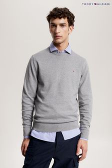 Grau - Tommy Hilfiger Pullover aus Baumwollmischung mit Kaschmir (N16484) | 172 €