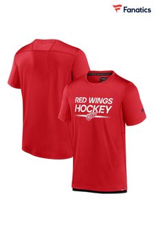 Fanatics Red Detroit Wings Authentic Pro Short Sleeve Tech T-Shirt (N16523) | 173 QAR