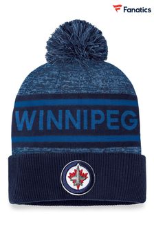 Fanatics Blue Winnipeg Jets Authentic Pro Rink Heathered Cuffed Pom Knit Hat Unisex (N16547) | ‏126 ‏₪