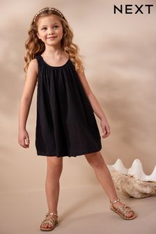 Black Cotton Playsuit (3-16yrs) (N16699) | AED63 - AED87