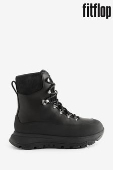Fitflop Neo-d-hyker Водонепроникні шкіряні/замшеві чорні черевики для активного відпочинку (N16737) | 11 157 ₴